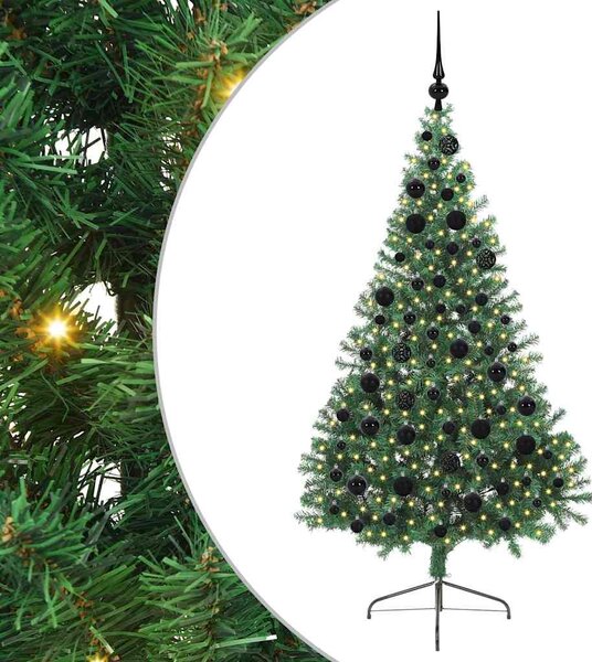 Umělý osvětlený vánoční stromeček Zelená 180 cm PVC 3397012