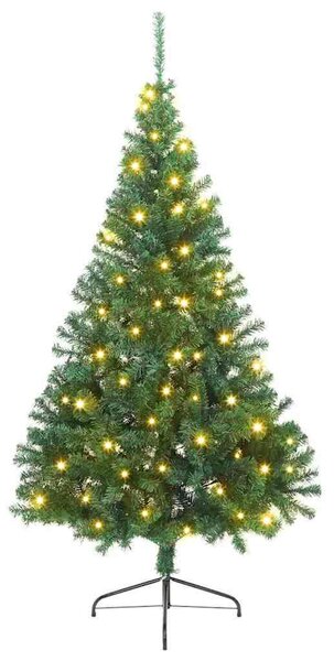 Umělý osvětlený vánoční stromeček Zelená 210 cm PVC 3397020