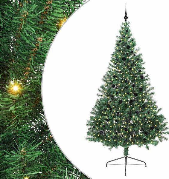 Umělý osvětlený vánoční stromeček Zelená 240 cm PVC 3397038