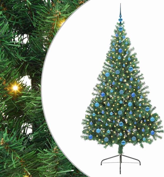 Umělý osvětlený vánoční stromeček Zelená 210 cm PVC 3397031