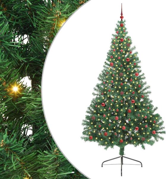 Umělý osvětlený vánoční stromeček Zelená 240 cm PVC 3397037