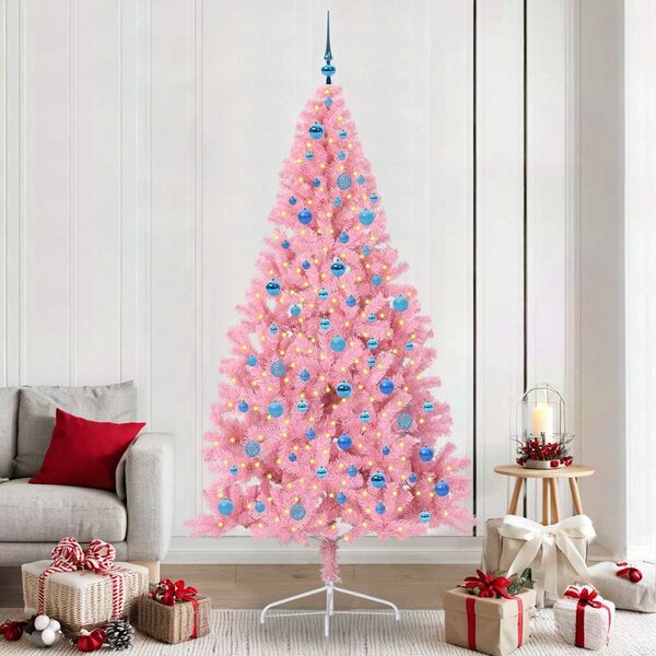 Umělý osvětlený vánoční stromeček Růžová 240 cm PVC 3397109