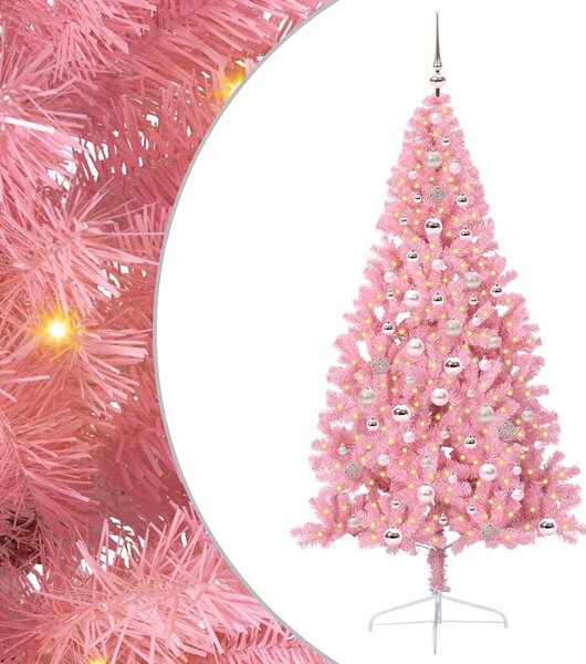Umělý osvětlený vánoční stromeček Růžová 240 cm PVC 3397104