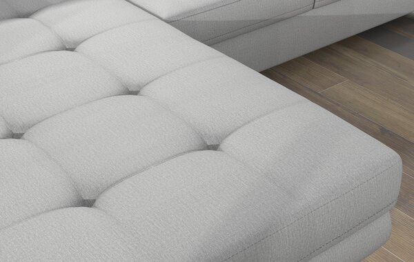 Sedací souprava s úložným prostorem NOELANI - světle šedá, levý roh