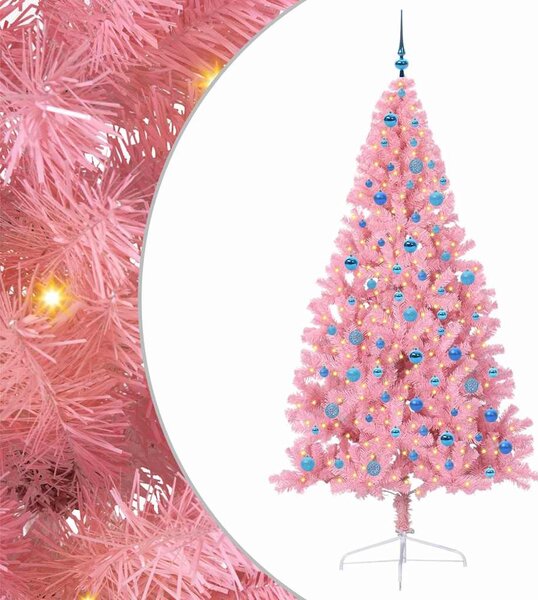 Umělý osvětlený vánoční stromeček Růžová 240 cm PVC 3397109