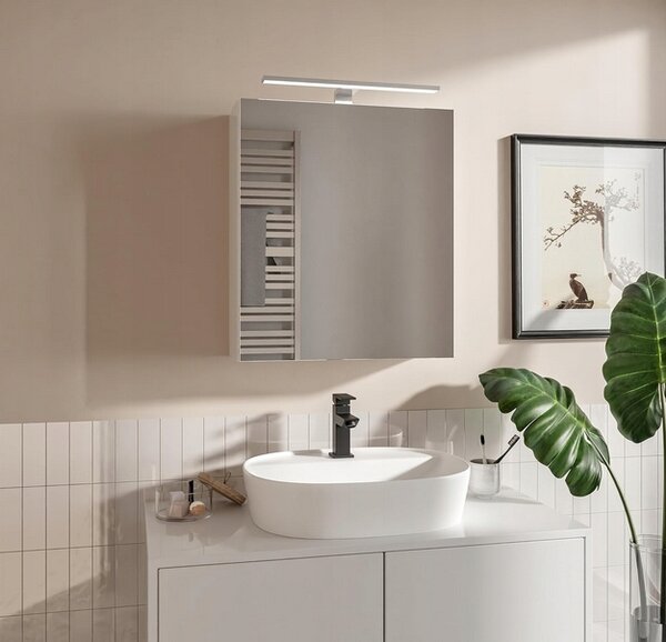 Koupelnová skříňka se zrcadlem a LED osvětlením Better Home 50 x 60 x 14 cm