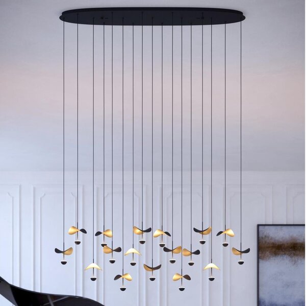 Eglo 390343 - LED Stmívatelný lustr na lanku DRACERA 17xLED/2,3W/230V 3000K