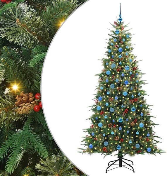 Umělý Skládací Vánoční Strom s stojanem Zelená 210 cm PE a PVC 3397439