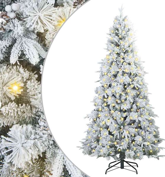 Umělý Skládací Vánoční Strom s stojanem Bílá 210 cm PE a PVC 3397493