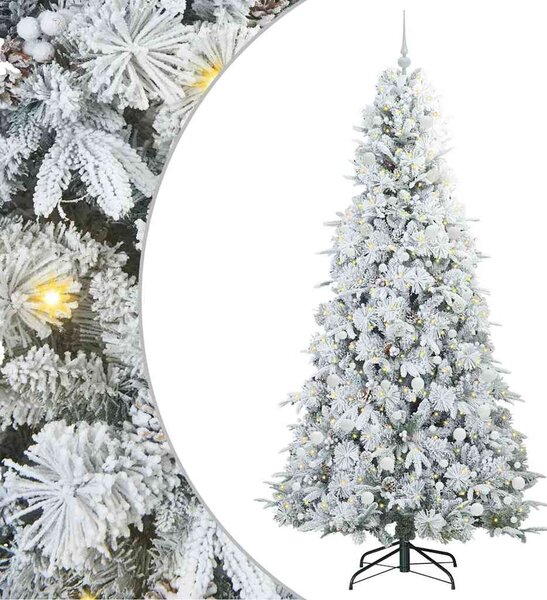 Umělý Skládací Vánoční Strom s stojanem Bílá 240 cm PE a PVC 3397513