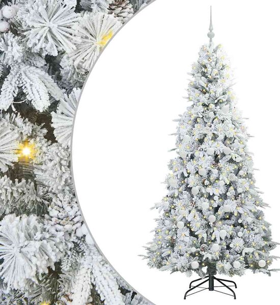 Umělý Skládací Vánoční Strom s stojanem Bílá 180 cm PE a PVC 3397487