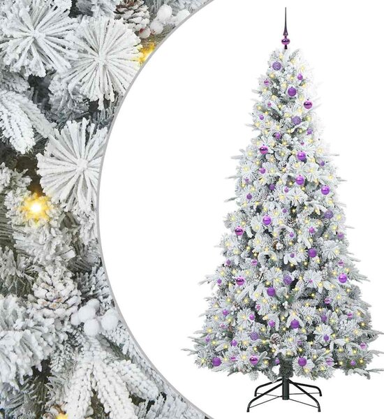 Umělý Skládací Vánoční Strom s stojanem Bílá 240 cm PE a PVC 3397516