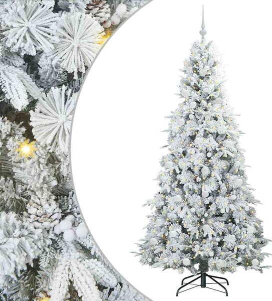Umělý Skládací Vánoční Strom s stojanem Bílá 210 cm PE a PVC 3397500