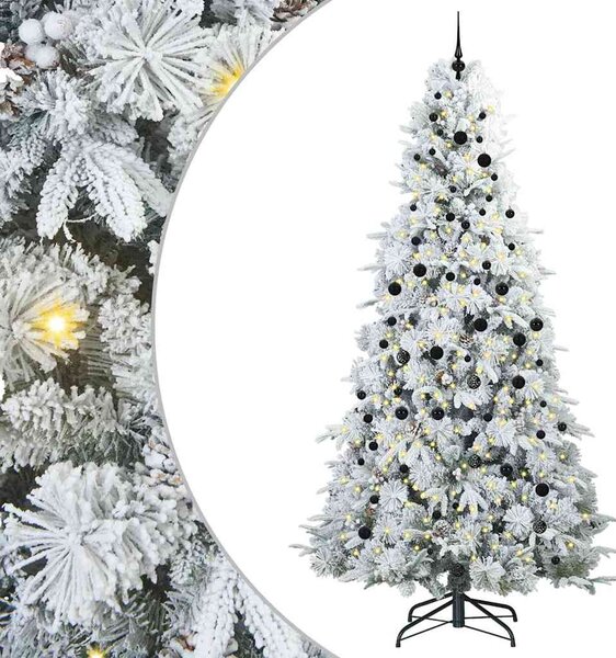 Umělý Skládací Vánoční Strom s stojanem Bílá 240 cm PE a PVC 3397511