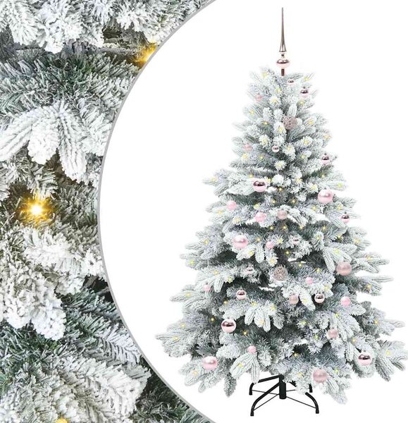 Umělý vánoční stromeček s 150 LED diodami Bílá 150 cm PE a PVC 3397603