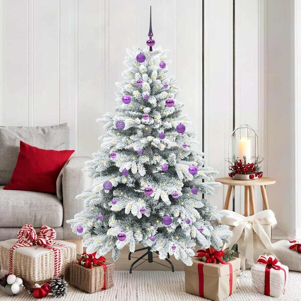Umělý vánoční stromeček s 150 LED diodami Bílá 150 cm PE a PVC 3397607