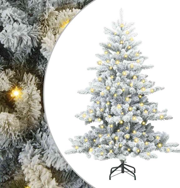 Umělý Skládací Vánoční Strom s stojanem Bílá 150 cm PVC a ocel 3397701