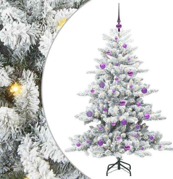 Umělý Skládací Vánoční Strom s stojanem Bílá 150 cm PVC a ocel 3397711