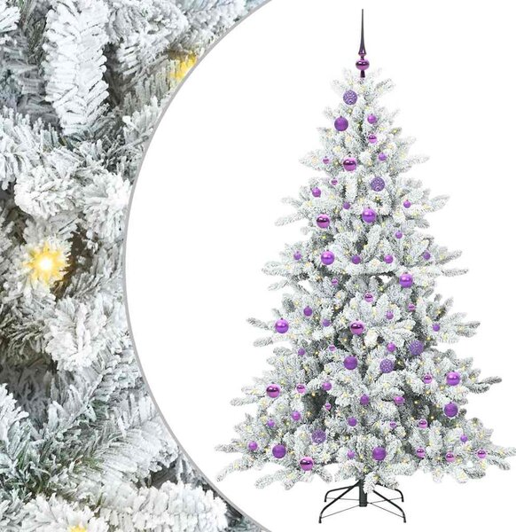 Umělý Skládací Vánoční Strom s stojanem Bílá 180 cm PVC a ocel 3397724