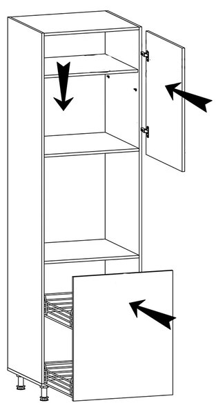 Kuchyňská linka ASPEN b | 450x270 cm | zásuvky METALBOX | SOKL v CENĚ | bílá lesk