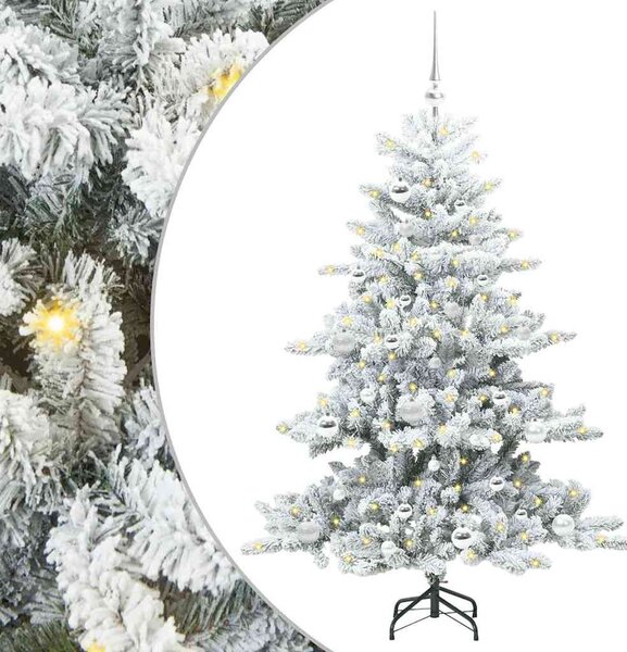 Umělý Skládací Vánoční Strom s stojanem Bílá 150 cm PVC a ocel 3397710