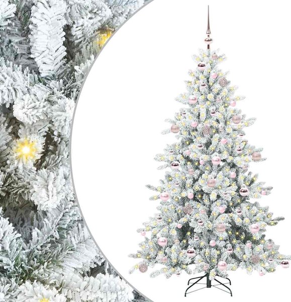 Umělý Skládací Vánoční Strom s stojanem Bílá 180 cm PVC a ocel 3397720