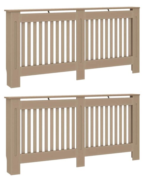 Kryt radiátoru 2 pcs Hnědá 172 x 19 x 81,5 cm Kompozitní dřevo