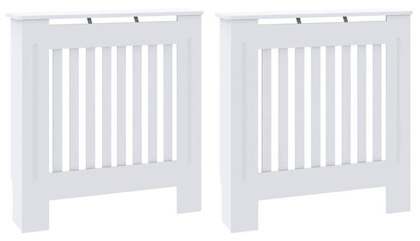 Kryt radiátoru 2 pcs Bílá 78 x 19 x 81,5 cm Kompozitní dřevo