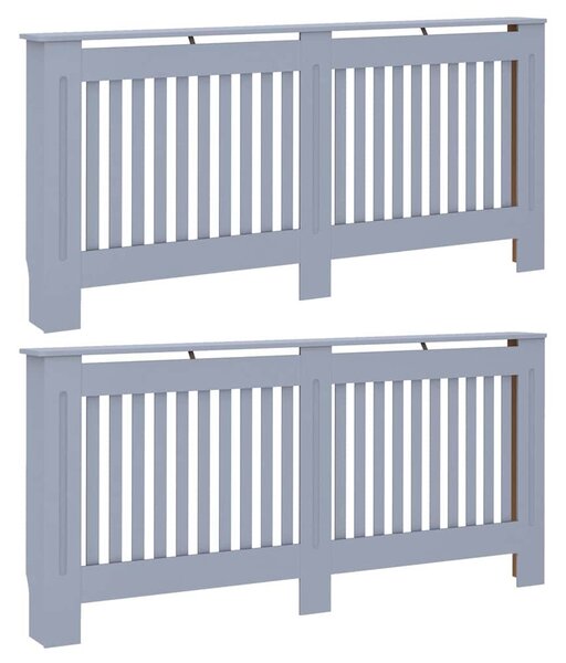 Kryt radiátoru 2 pcs Šedá 172 x 19 x 81,5 cm Kompozitní dřevo