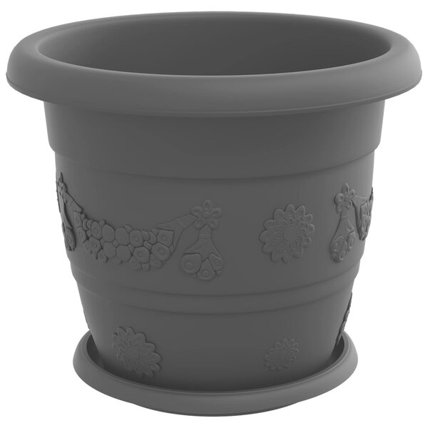 Květináče 24 pcs Černá Ø 30 x 25 cm Plast