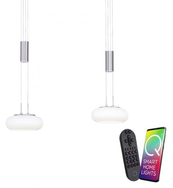 Paul Neuhaus Závěsné LED svítidlo Q-ETIENNE 25,5W, d. 65 cm, CCT 2700-5000K Barva: Mosaz
