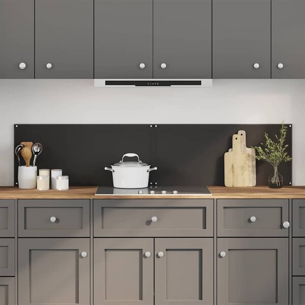 Kuchyňský obklad 2 pcs Černá 90 x 40 cm tvrzené sklo
