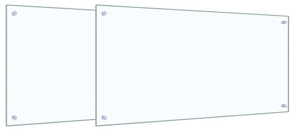 Kuchyňský obklad 2 pcs Transparentní 100 x 50 cm tvrzené sklo