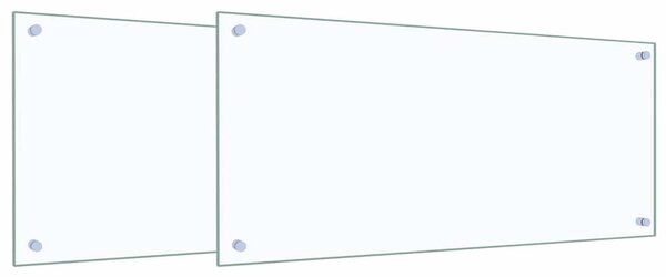 Kuchyňský obklad 2 pcs Transparentní 90 x 40 cm tvrzené sklo