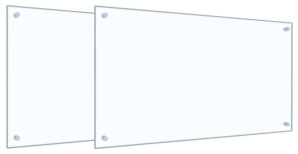 Kuchyňský obklad 2 pcs Transparentní 90 x 50 cm tvrzené sklo