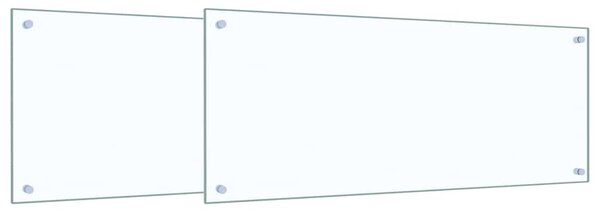 Kuchyňský obklad 2 pcs Transparentní 100 x 40 cm tvrzené sklo