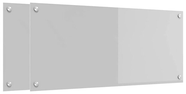Kuchyňský obklad 2 pcs Světle šedá 90 x 40 cm tvrzené sklo