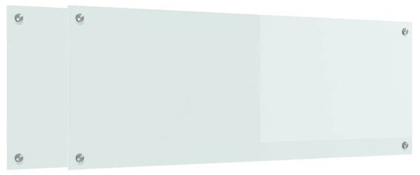 Kuchyňský obklad 2 pcs Bílá 110 x 40 cm tvrzené sklo