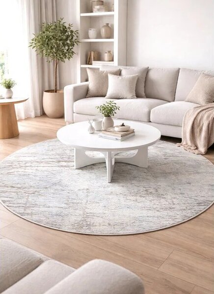 Kusový koberec Bellavista 280-25 beige/grey kruh - šedobéžový - průměr 160cm