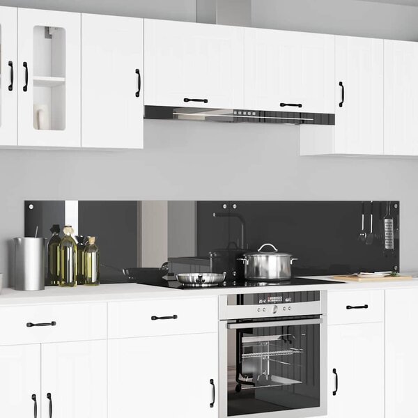 Kuchyňský obklad 2 pcs Tmavě šedá 110 x 40 cm tvrzené sklo