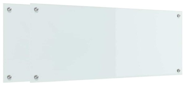 Kuchyňský obklad 2 pcs Bílá 100 x 40 cm tvrzené sklo