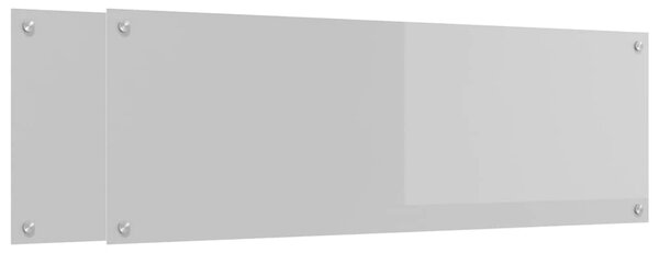 Kuchyňský obklad 2 pcs Světle šedá 120 x 40 cm tvrzené sklo