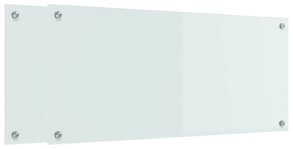 Kuchyňský obklad 2 pcs Bílá 90 x 40 cm tvrzené sklo