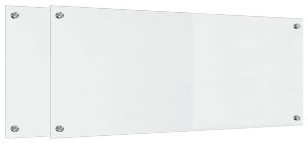 Kuchyňský obklad 2 pcs Transparentní 100 x 40 cm tvrzené sklo