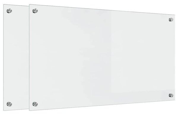 Kuchyňský obklad 2 pcs Transparentní 90 x 50 cm tvrzené sklo
