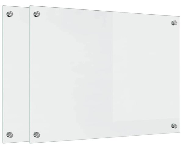 Kuchyňský obklad 2 pcs Transparentní 70 x 50 cm tvrzené sklo