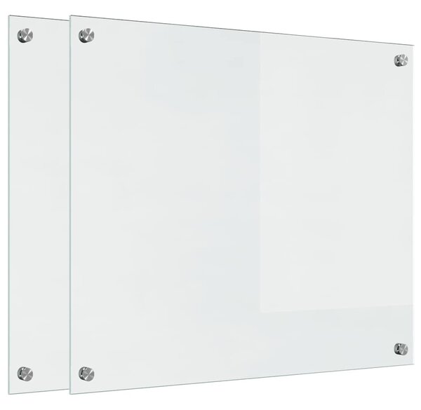 Kuchyňský obklad 2 pcs Transparentní 70 x 60 cm tvrzené sklo
