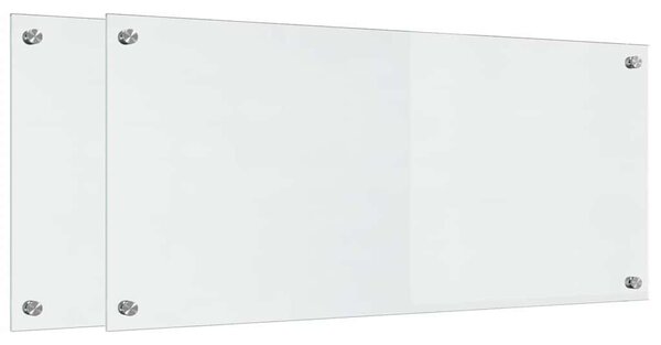 Kuchyňský obklad 2 pcs Transparentní 90 x 40 cm tvrzené sklo