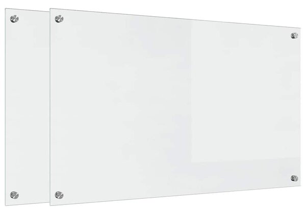 Kuchyňský obklad 2 pcs Transparentní 100 x 60 cm tvrzené sklo