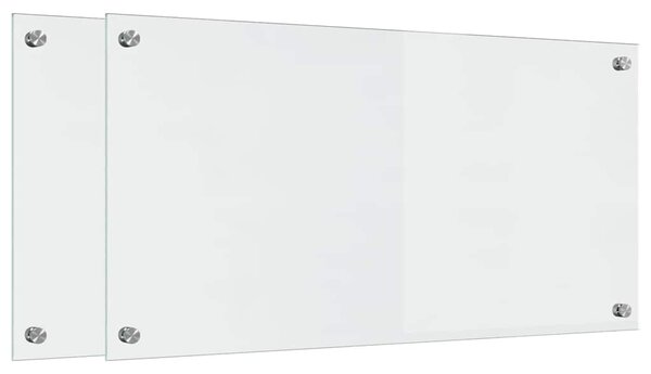 Kuchyňský obklad 2 pcs Transparentní 80 x 40 cm tvrzené sklo